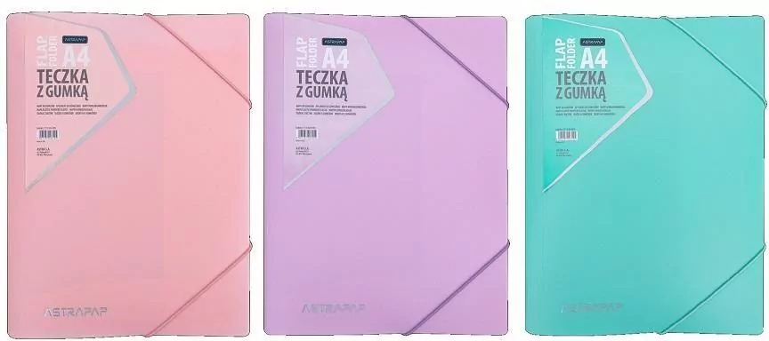 Teczka z gumką PP pastel mix ASTRAPAP - tantis.pl