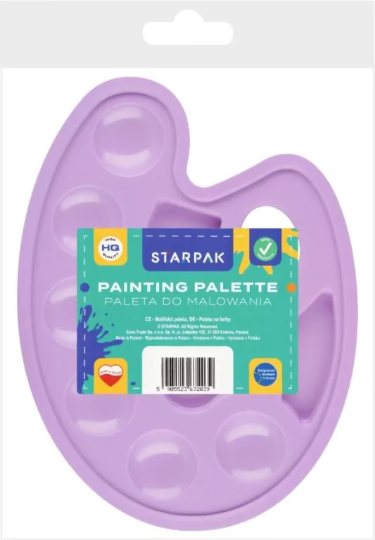 Plastikowa paleta do farb pastel fiolet - tantis.pl