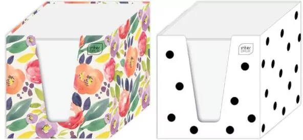 Kostka papierowa biała 9x9x9 w kubiku - tantis.pl