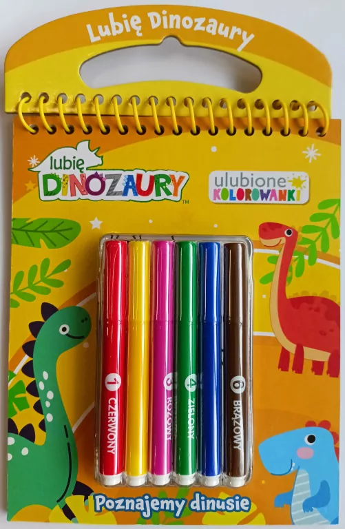 Lubię Dinozaury. Poznajmy dinusie. Ulubione kolorowanki cz. 1 - tantis.pl