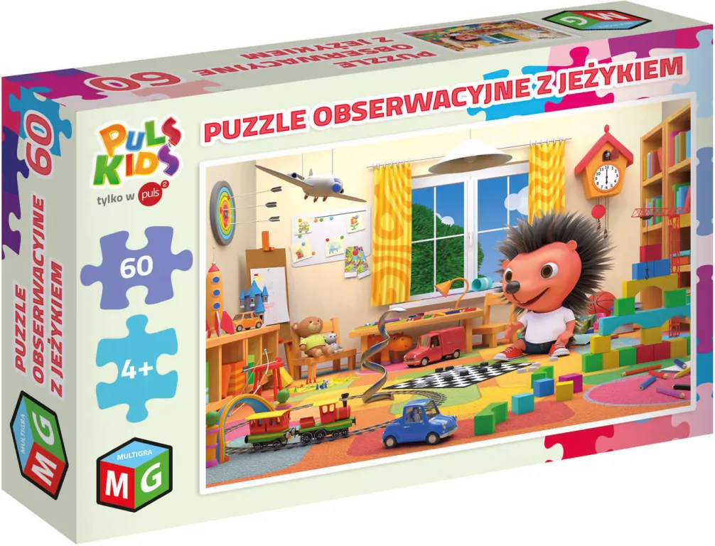 Alexander. Puzzle. Obserwacyjne z Jeżykiem, 60 elementów - tantis.pl