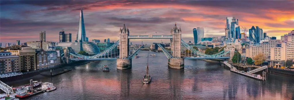 Puzzle 1000 Panorama HQ Across the River Thames - tantis.pl