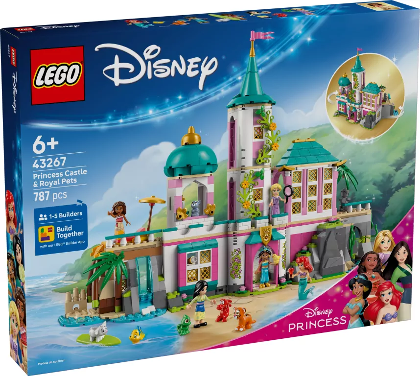 LEGO® Disney. Zamek księżniczek i królewskie zwierzaki 43267 - tantis.pl