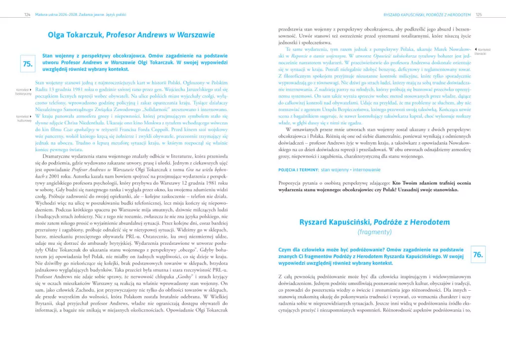 Matura ustna. Zadania jawne. Język polski - tantis.pl