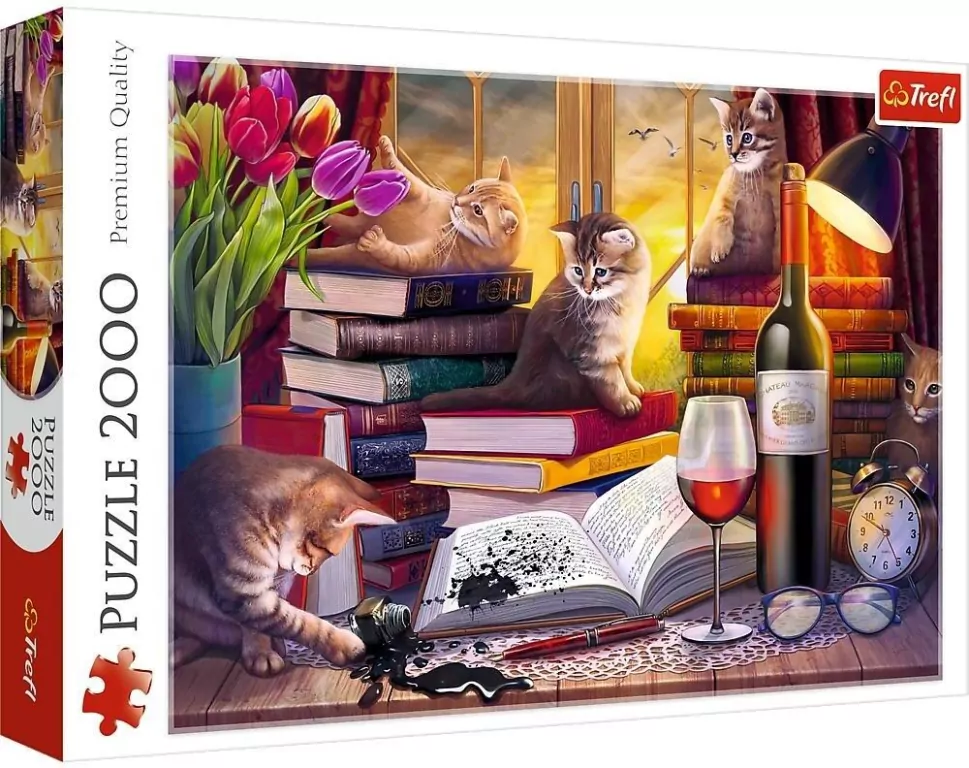 Puzzle 2000 Koci wieczór TREFL - tantis.pl