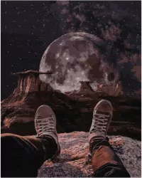 Malowanie po numerach - Widok księżyca 40x50cm