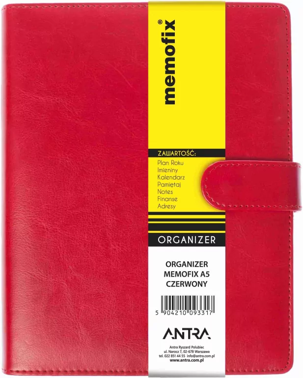Organizer Memofix 2026 A5 czerwony - tantis.pl