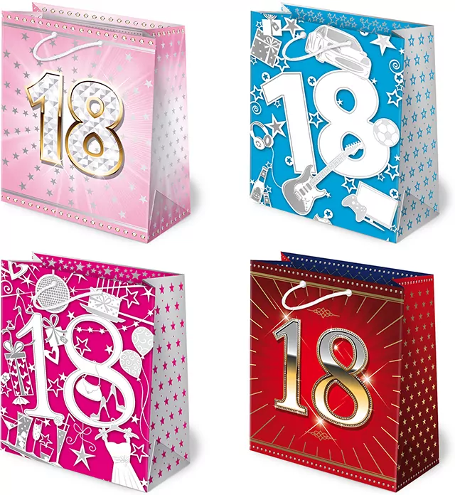 Torebki prezentowe T8-24 Osiemnastka 10 sztuk - tantis.pl