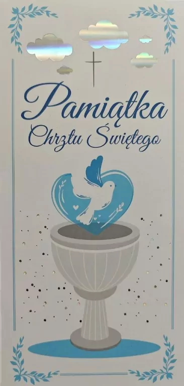 Karnet Chrzest chłopiec - tantis.pl