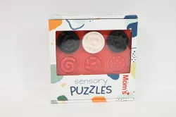 Puzzle sensoryczne kółeczka kontrastowe