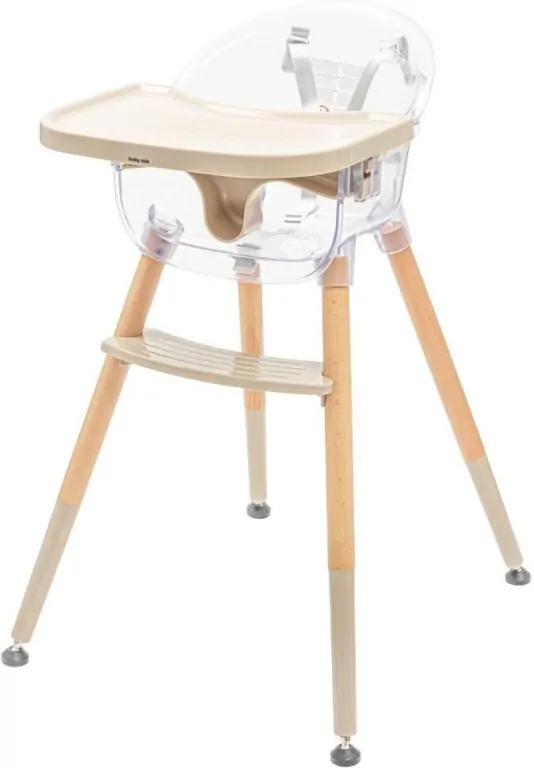 Krzesełko do karmienia Ingrid wooden beige - tantis.pl