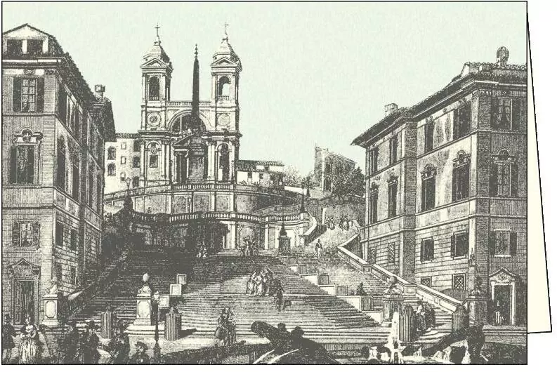 Karnet z kopertą. Roma Chiesa della Trinita - tantis.pl