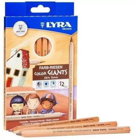 Kredki Gigants Skin Tones 12 kolorów LYRA - tantis.pl