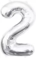 Balon foliowy B&C cyfra 2 srebrna 85cm - tantis.pl
