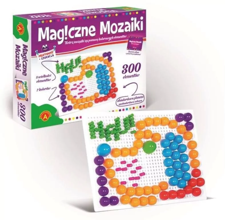 Magiczne mozaiki. Kreatywność i edukacja. 300 el. - tantis.pl