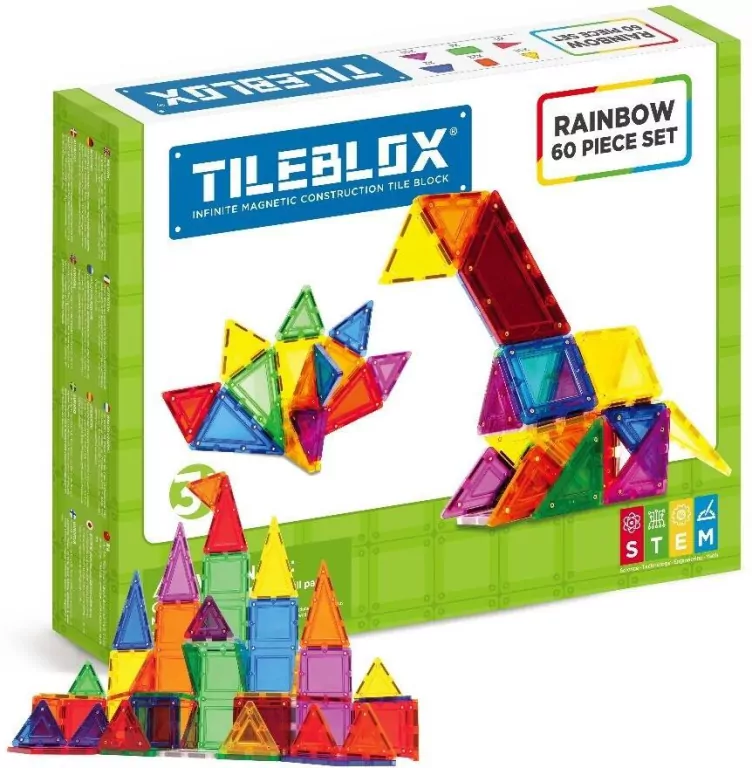 Tileblox zestaw tęczowy 60el - tantis.pl