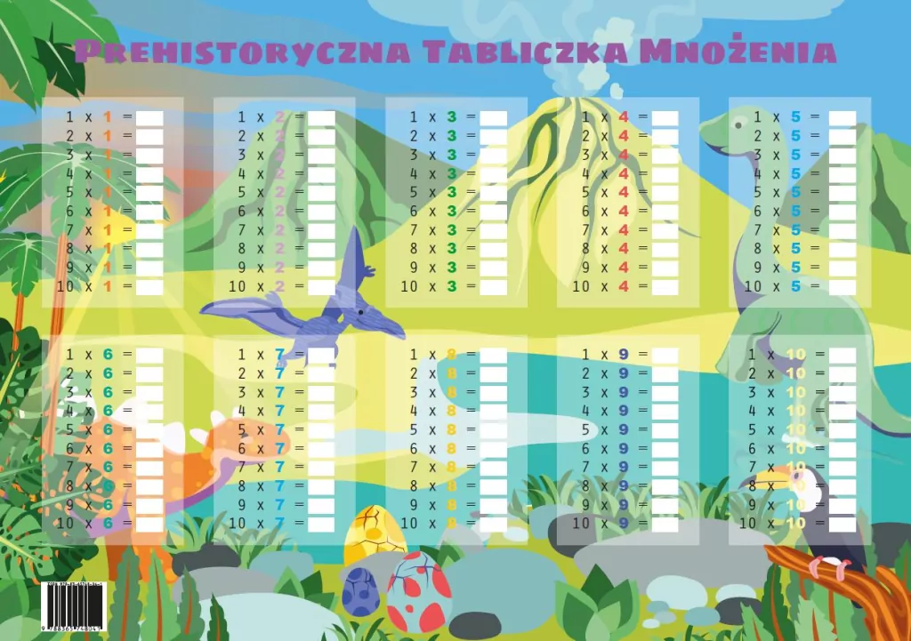 Podkładka na biurko. Prehistoryczna tabliczka mnożenia - tantis.pl