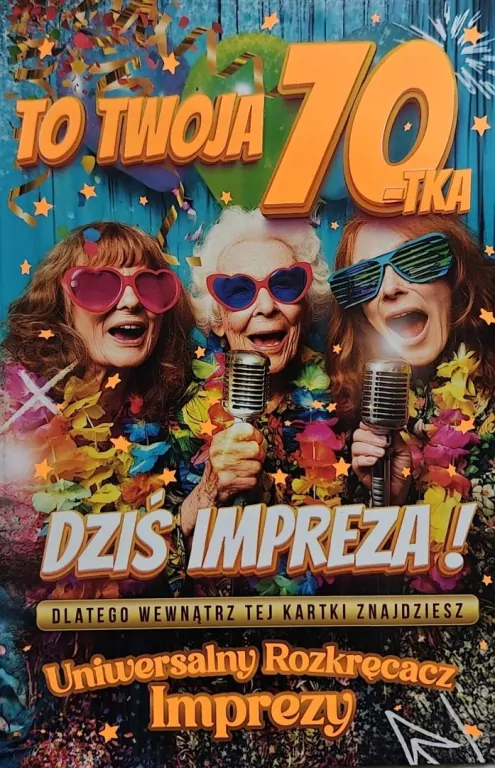 Karnet Urodziny 70 damskie - tantis.pl