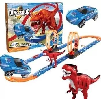 Mega tor samochodowy dinozaury pętle autka - tantis.pl