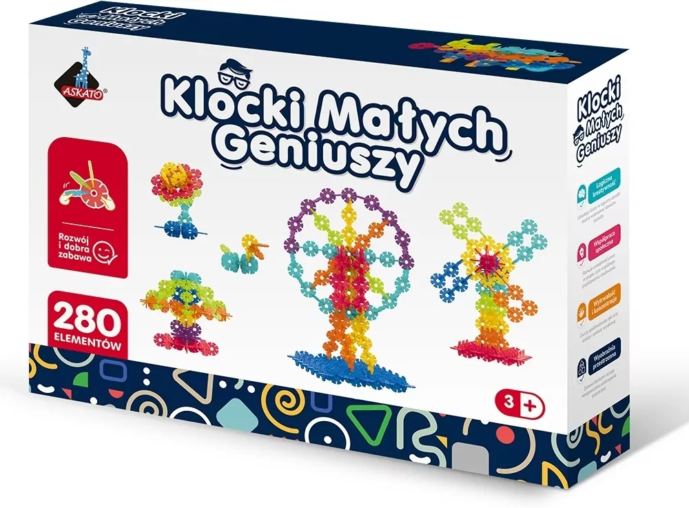 Klocki małych geniuszy śnieżynki 280el - tantis.pl
