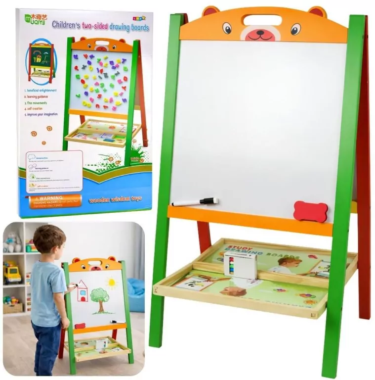 Dwustronna tablica edukacyjna magnetyczna 2w1 - tantis.pl