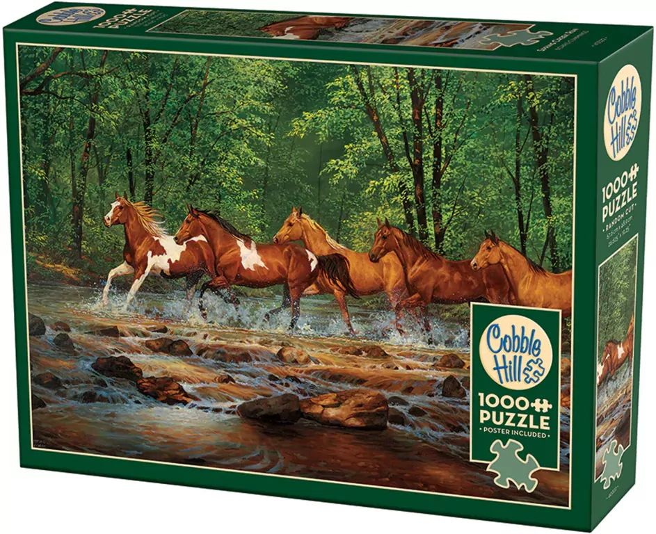 Puzzle 1000 Galopem przez rzekę 113538 - tantis.pl