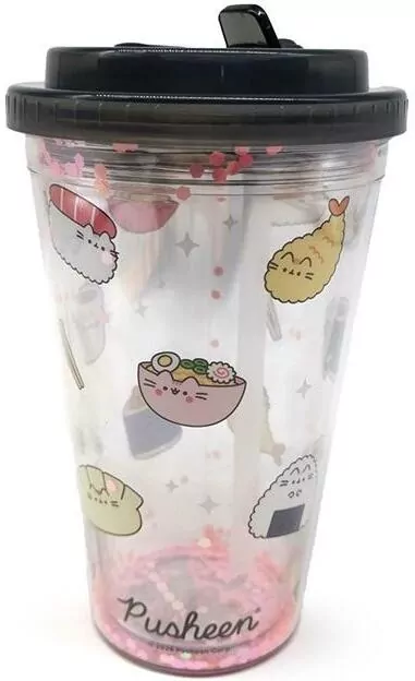 Kubek ze słomką i pokrywką Pusheen Sushi Cat - tantis.pl