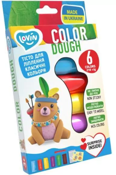 Zestaw ciastoliny piankolina 6 kolorów - tantis.pl