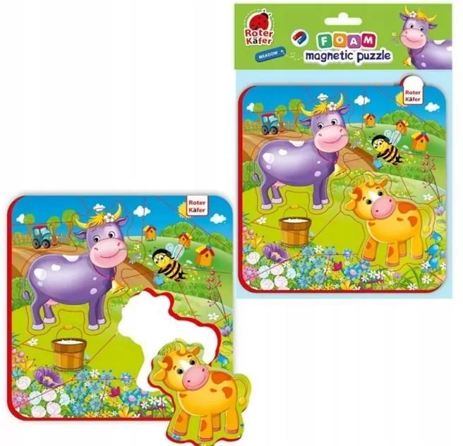 Miękkie magnetyczne puzzle. Koń i Świnki - tantis.pl