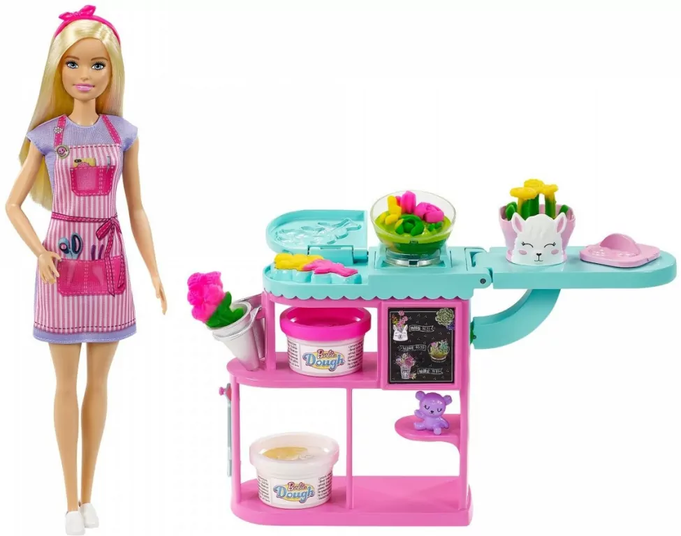 Barbie Kwiaciarnia Lalka, zestaw - tantis.pl