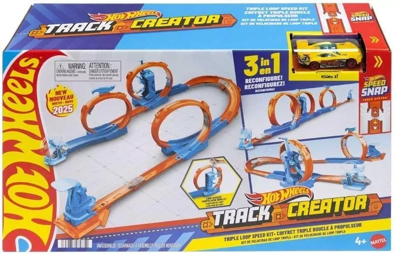 Hot Wheels Track Creator Tor Trzy Pętle - tantis.pl