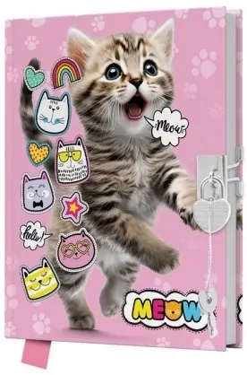 Pamiętnik z kłódką 80 kartek Meow - tantis.pl