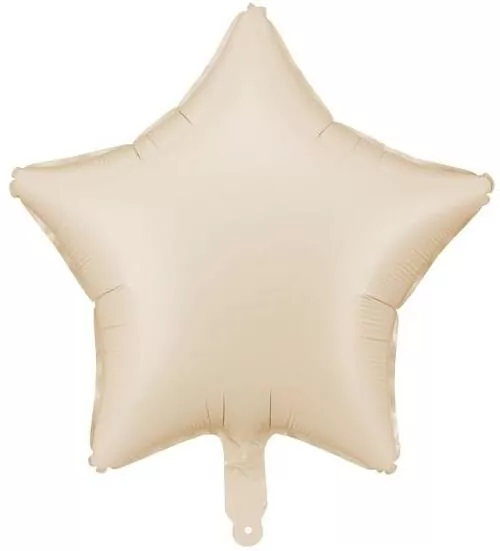 Balon foliowy Gwiazdka 48cm jasny beż - tantis.pl