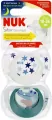 NUK. Day & Night. Smoczek silikonowy. 18-36 miesięcy. Gwiazdki i krokodyl - tantis.pl