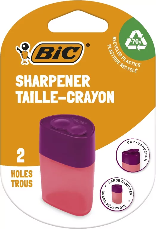 Temperówka Sharpener Ellipse 2 otwory mix BIC - tantis.pl