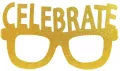 Papierowe okulary brokatowe Celebrate 4szt - tantis.pl