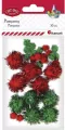 Pompony brokatowe czerwone, zielone 30 sztuk - tantis.pl