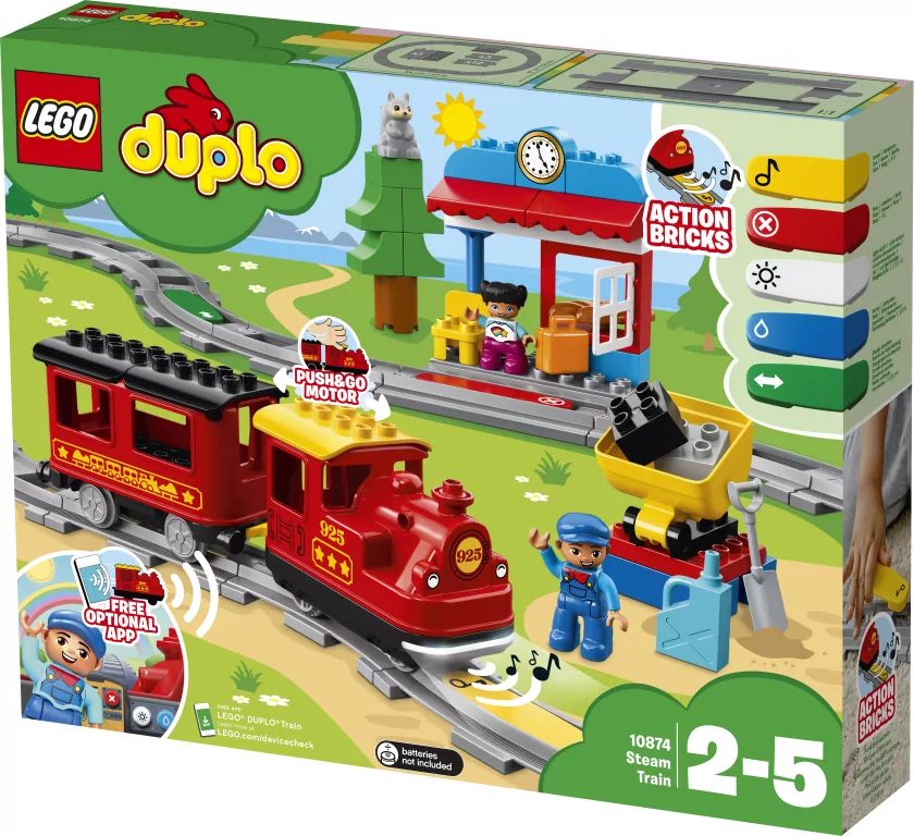 LEGO DUPLO. Pociąg parowy 10874 - tantis.pl