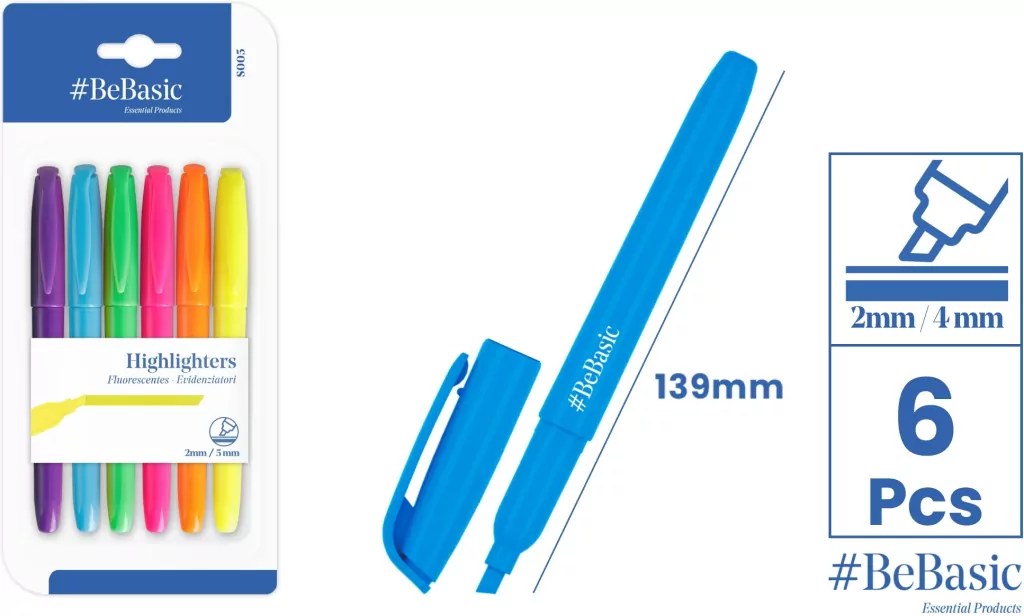 Zakreślacz fluorescencyjny 6szt - tantis.pl