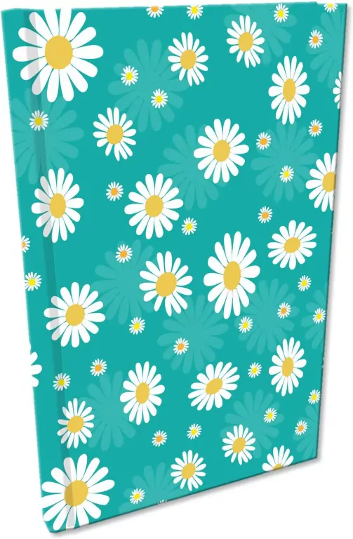 Notes A5 kratka Soft Touch Stokrotki na turkusie - tantis.pl