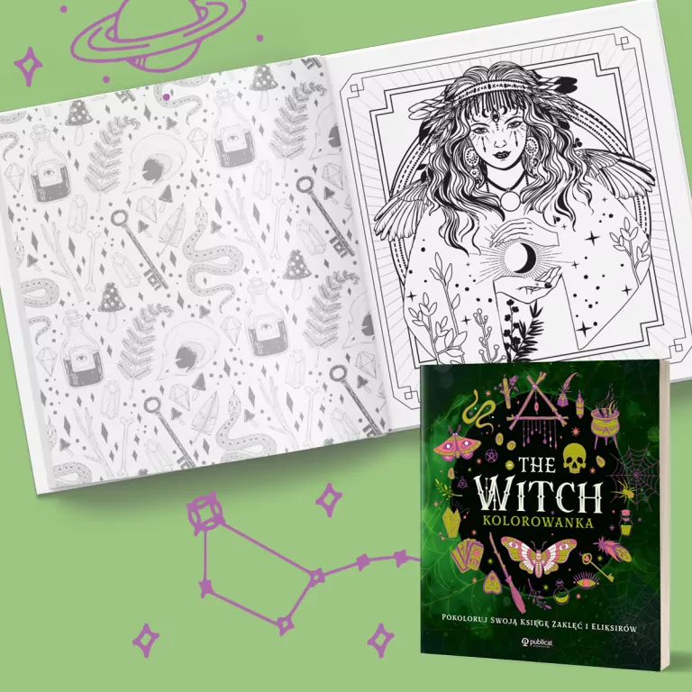 The Witch. Kolorowanka. Pokoloruj swoją księgę zaklęć i eliksirów - tantis.pl