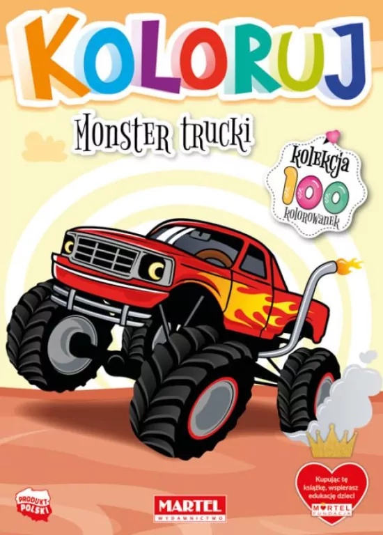 Koloruj. Monster trucki - tantis.pl