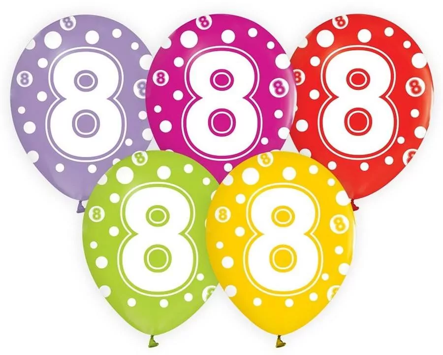 Balony cyfra 8. 30cm - tantis.pl