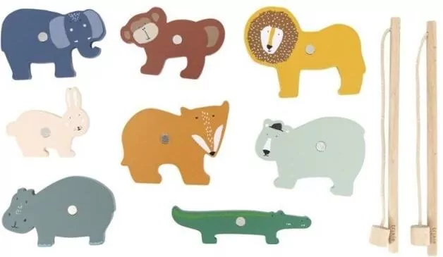 Drewniana gra w wędkowanie zwierzątka - tantis.pl