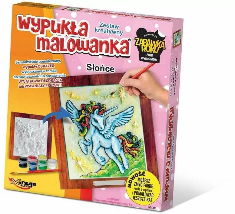 Wypukła malowanka. Jednorożec. Słońce - tantis.pl