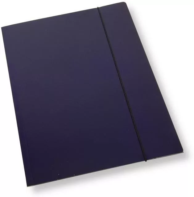 Teczka A4 z gumką lakier granatowa 350gsm - tantis.pl