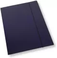 Teczka A4 z gumką lakier granatowa 350gsm - tantis.pl