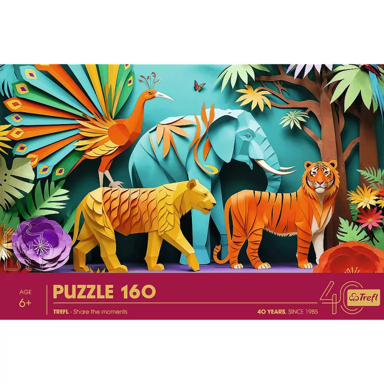 Puzzle 160 Paper Art: Dżungla TREFL - tantis.pl