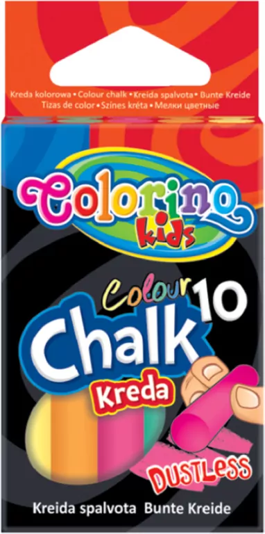 Kreda kolorowa bezpyłowa 10 sztuk - tantis.pl