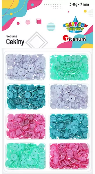 Cekiny 6mm okrągłe 4 kolorów 8x3g - tantis.pl